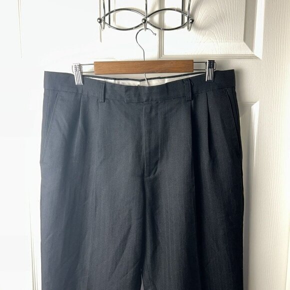 Michael Brandon Black Business Casual Cuffed Dress Pants Size 36 X 30 - Picture 3 of 12